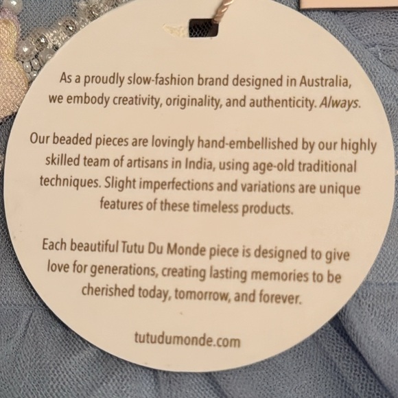 TUTU DU MONDE Baby Bebé Blue Orchid Tulle dress 0-3 months NWT - Picture 9 of 11